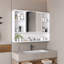 Armoire de salle de bain avec miroir en aluminium et fonction de désembuage