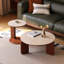 Table basse surélevée Table basse 100% bois de chêne massif avec plateau et plateau de table basse Largeur 100 x profondeur 60 x hauteur 45 cm Bureau d'étude Facile à assembler
