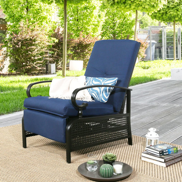 Alcott Hill® Komal Outdoor Metal Chaise Lounge | Wayfair