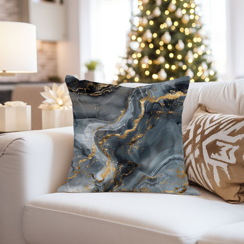 Abstract Gold & Gray Geode III Modern