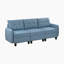 Canapé de style Mid-Century 86 po Veline avec rangement sous le siège, tissu texturé et capitonnage élégant