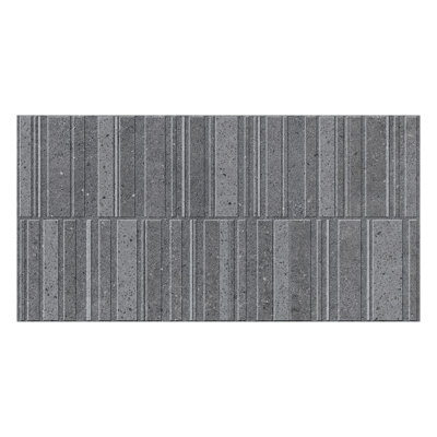 Carreau de mur en porcelaine mate aspect ciment 3D 12 po x 24 po Espagnole Deco (5 pièces, 10,76 pieds carrés / caisse)