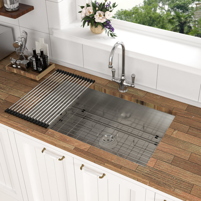 33  Undermount Sink - 33"X19"X9" Undermount Stainless Steel Kitchen Sink 18 Gauge 9  Deep Single Bowl Kitchen Sink Basin