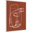 «Line Art Abstract Portrait Terracotta 02» par Little Dean, reproduction d'art sur toile encadrée-1019208294