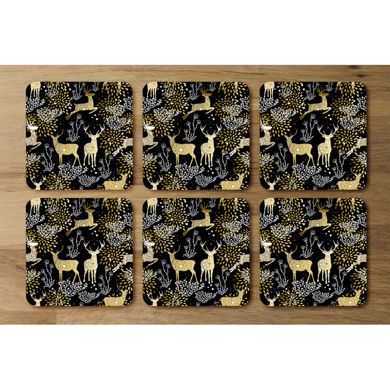 Square 6 Piece Coaster Set