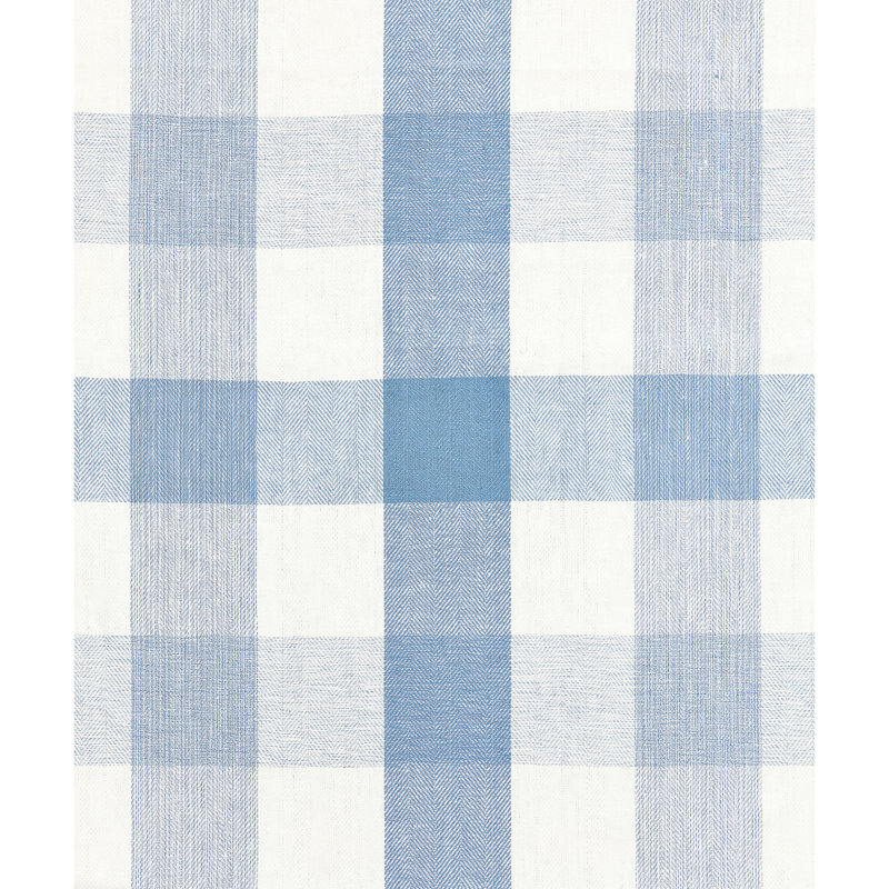 Chatham Westport Linen Plaid Fabric, Sky