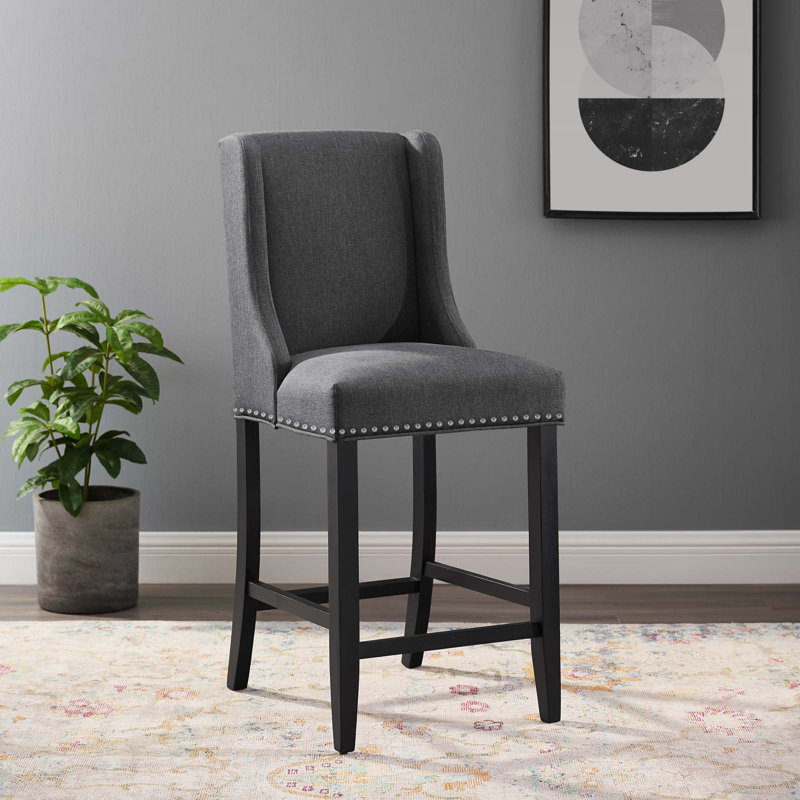 Tabouret de bar Modway Baron, Gris, Tabouret de comptoir (assise à une hauteur de 26,, 1