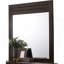 Miroir à finition acajou