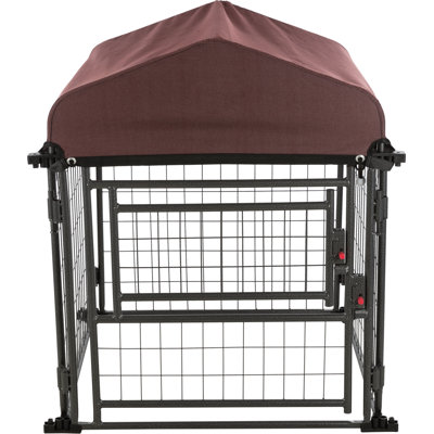 TRIXIE Deluxe Outdoor Dog Kennel with Cover, Portable and Expandable, Heavy Duty, Kennel System