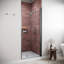 Porte de douche à pivot demi-cadre sans cadre 34 po x 72 po avec verre trempé traité CrystalTech 1/4 po, quincaillerie, SKU: DSD-3468-237-BL-118106103