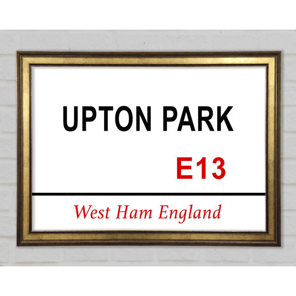 Happy Larry Upton Park Signs Gerahmter Druck | Wayfair.de