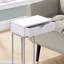 Table d'appoint, en forme de C, bout, côté, collation, tiroir de rangement, stratifié, métal, contemporain, moderne-869790440-869790442
