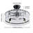 Modern Black Crystal Reversible Ceiling Fan Light With Remote