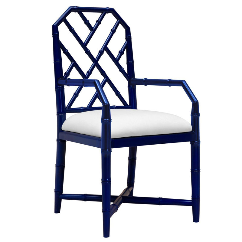 Jardin Upholstered Arm Chair, Navy Blue