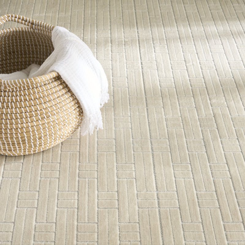 Tapis ivoire moderne 4 pi x 6 pi Nourison, Rectangle 4pi x 6 pi