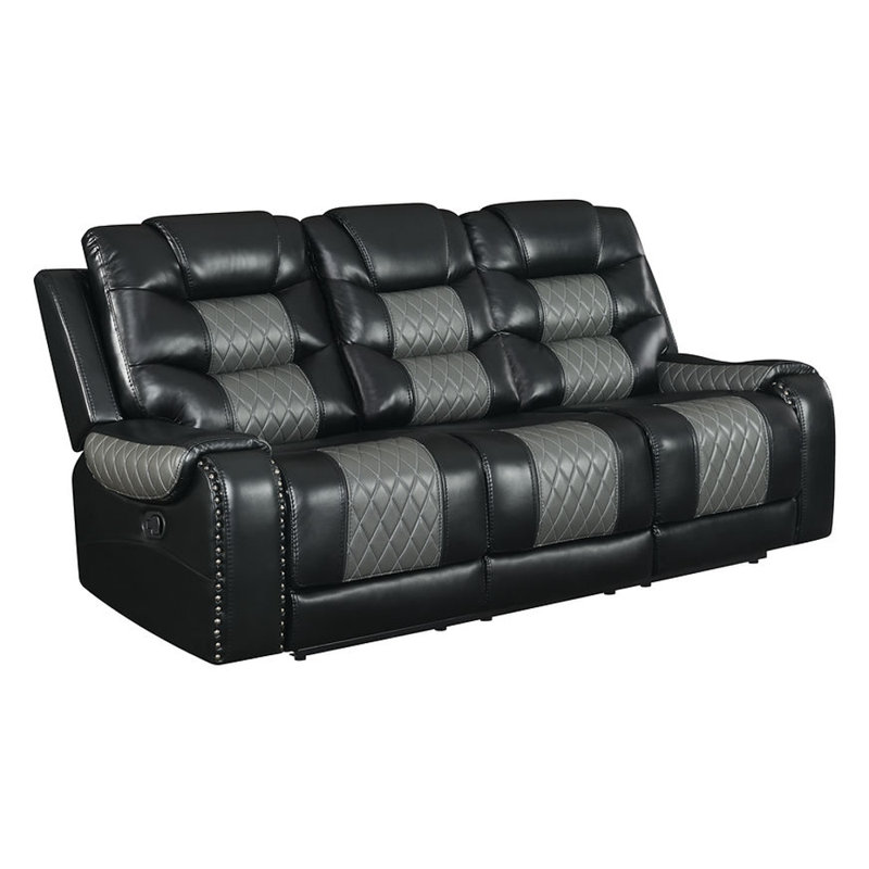 Red Barrel Studio Lobdell 3 - Piece Leather Reclining Living Room Set ...