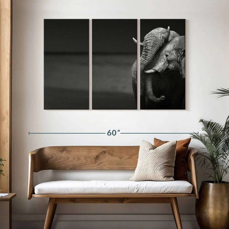 Brampt Elephants Love, 32" H x 50" W