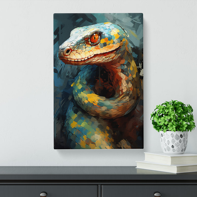 Python Gestural - Wrapped Canvas Print, 50cm H x 35cm W x 3cm D