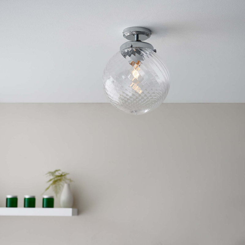 Waldport Glass Semi Flush Mount