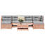 Wicker 6 - Person Garden Lounge Set