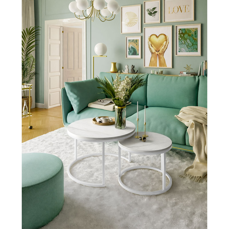 Halea Coffee Table Set, White