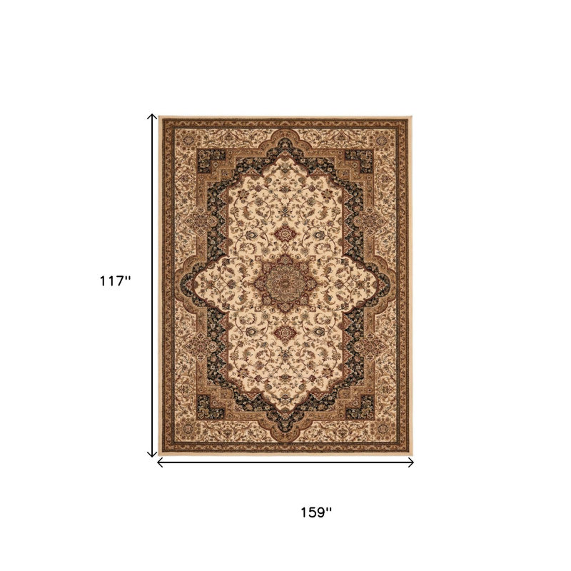 Tapis abstrait noir 10 pi x 13 pi