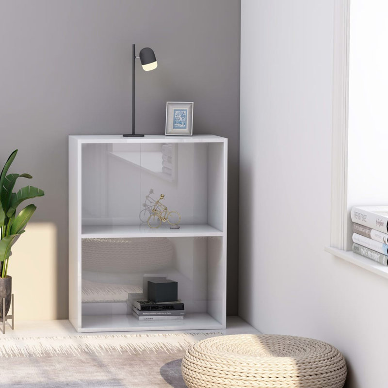 Jacinda Standard Bookcase, White, (2 Shelves) 76.5cm H x 60cm W x 30cm D
