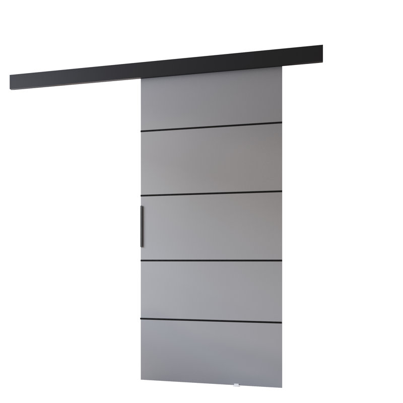 Sliding Door Prim 1K, Interior Door, 106cm x 205cm, Grey/Black