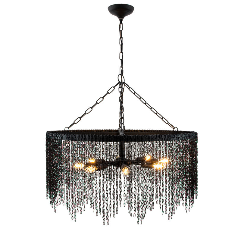 Cellini 8 - Light Chandelier, Black