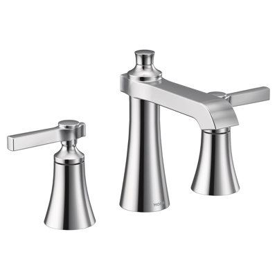 Ensemble de garniture de robinet de salle de bain à poignée double Moara Flara, valve requise