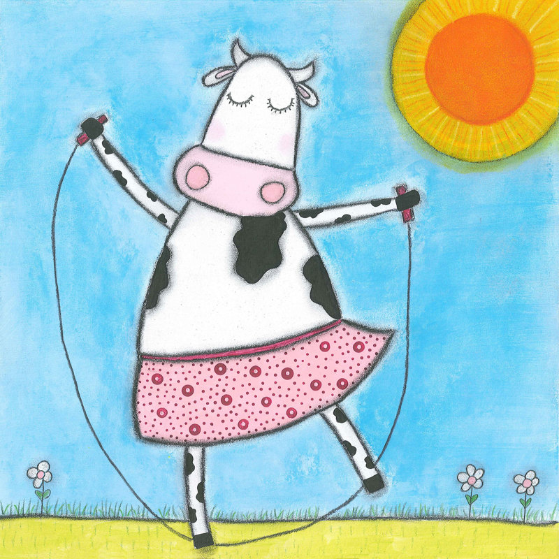 Super Animal - Cow by Tatijana Lawrence - Wrapped Canvas Painting, 122cm H x 122cm W