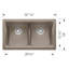 Vintera SILGRANIT 33" L X 19'' W Double Bowl Farmhouse Sink-55644553