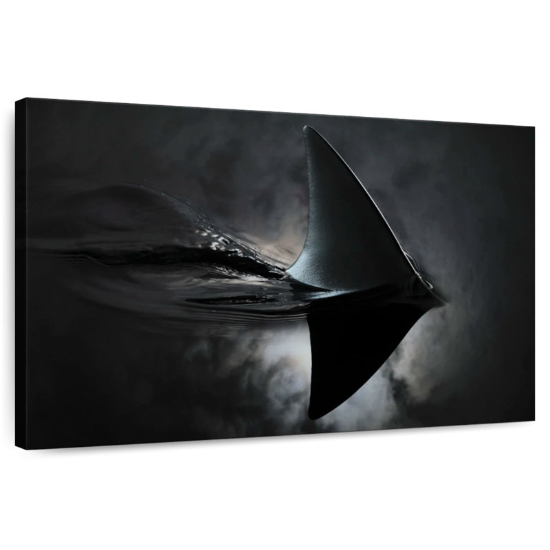 Brampt Shark In Dark Waters, 34" H x 51" W