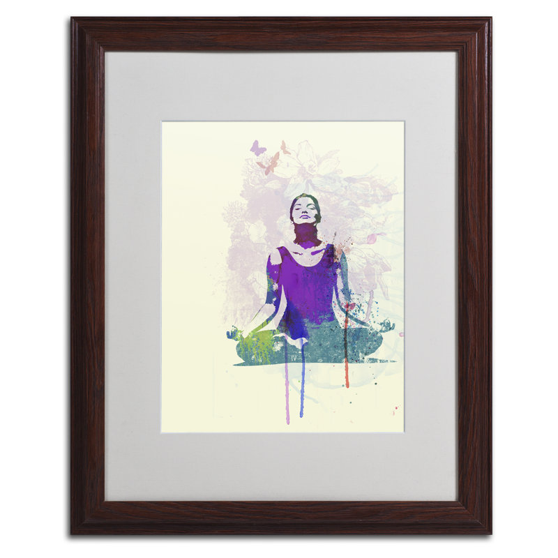 «  "méditant esprit"  », reproduction sur toile encadrée, H 20 po x l 16 po x P 0,5 po, Brun