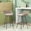 Tabouret de bar en PE avec coussins confortables et pieds en épingle à cheveux en métal durables pour une utilisation extérieure
