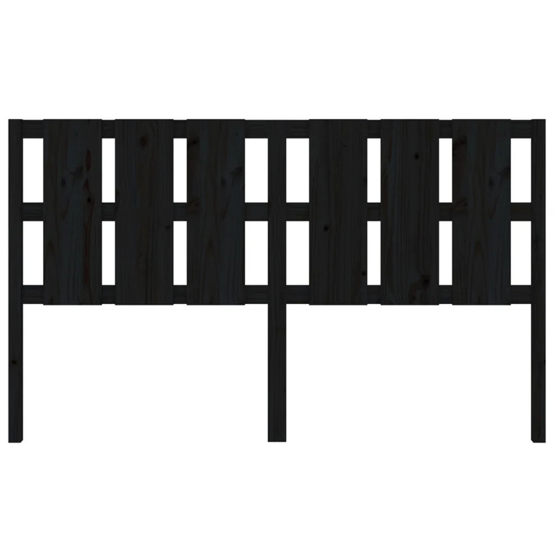 Dishon Solid Wood Headboard, Small Double (4'), Black