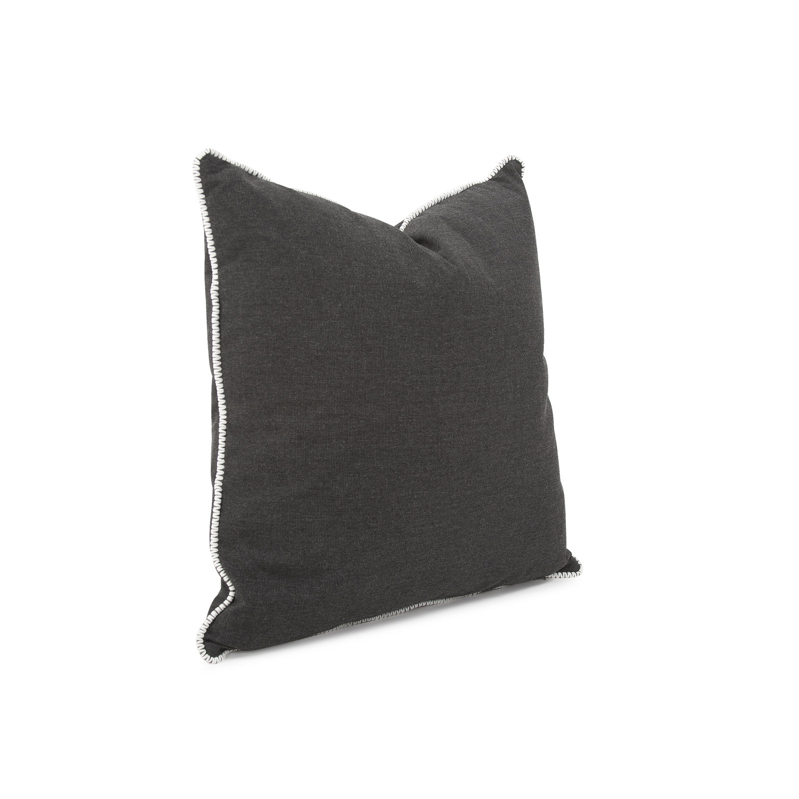Delijah 24" x 24" Sunbrella® Pillow Cover & Insert, Seascape Charcoal, 24" x 24"