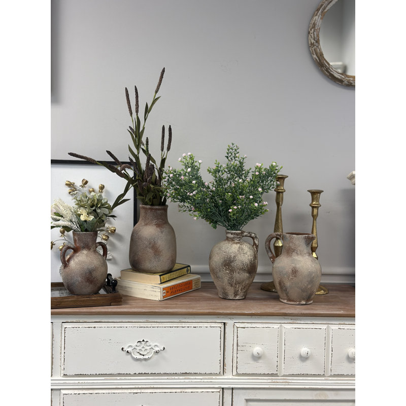 Rustic Aged Terracotta Vase
