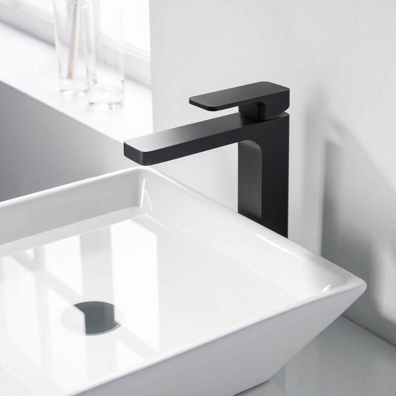 Blaze Single-handle Bathroom Faucet with Drain Assembly, Matte Black