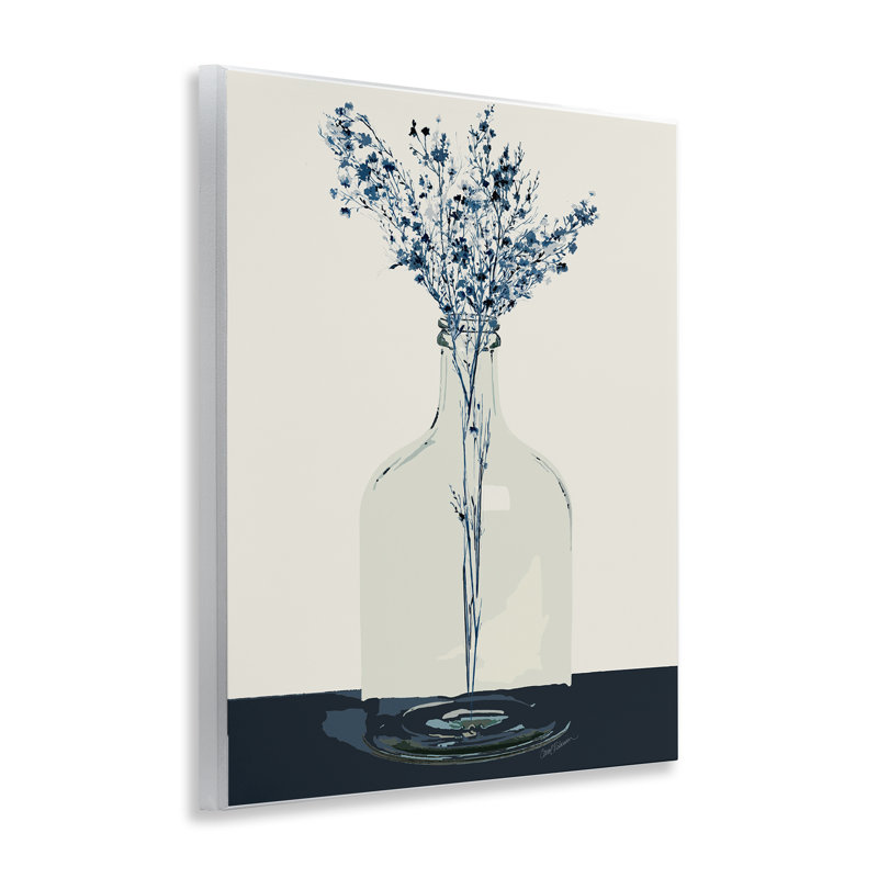 Art mural, fleurs sauvages dans un vase en verre par Carol Robinson