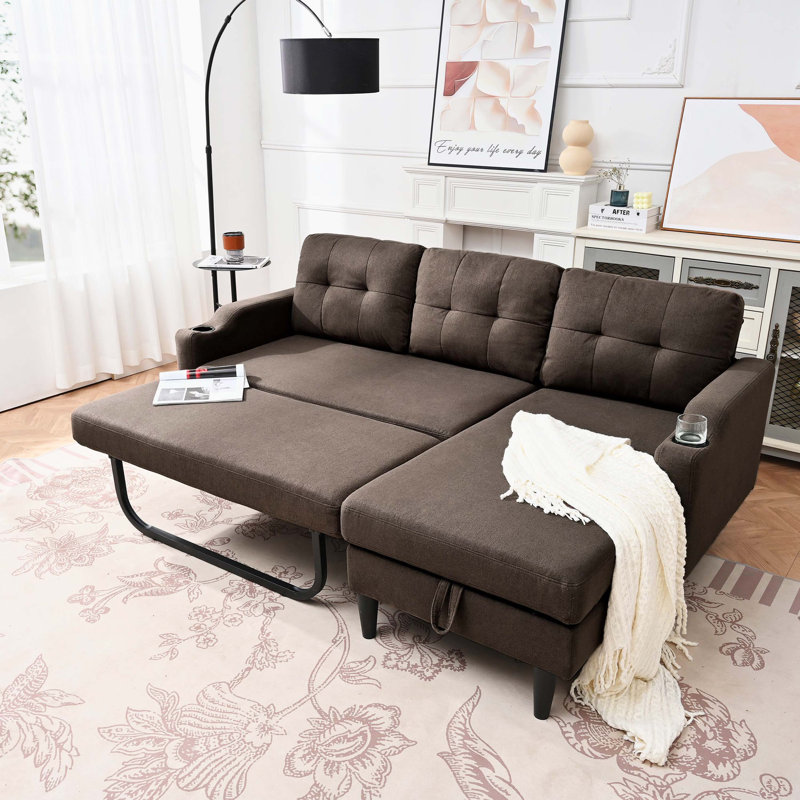 Canapé de salon décontracté et rembourré, Brown