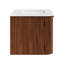 Meuble-lavabo mural 30 po avec lavabo en marbre Zia-111150386