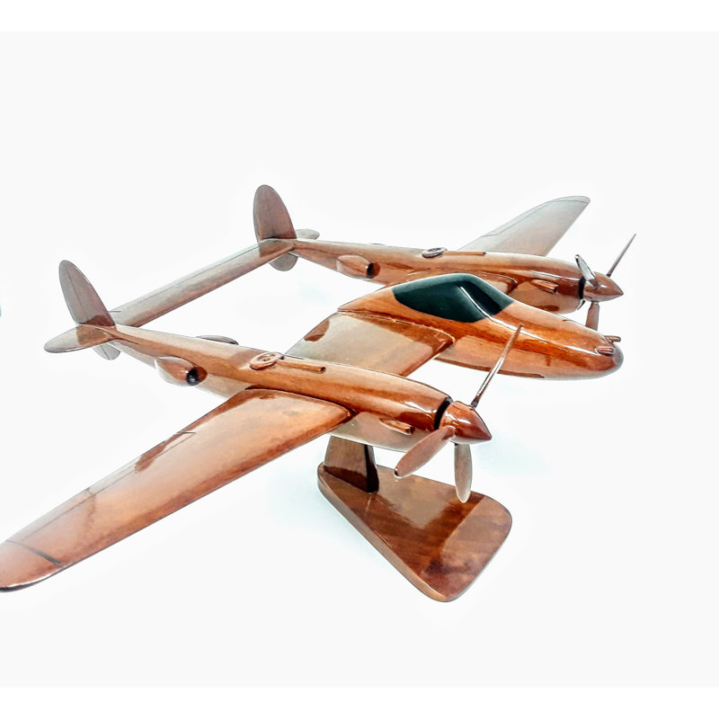 Maquette d'avion en bois Danique P-38 Lightning