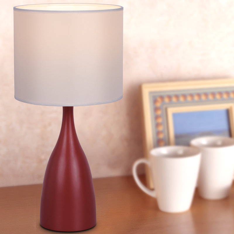 Lampe de table dearron, Rouge, H 19 po x l 9 po x P 9 po