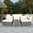 Ensemble de canapé d'extérieur en osier 6 pièces avec table basse-1724041069