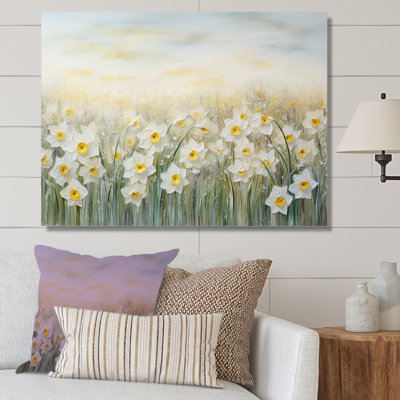 «Daffodils Tranquility Floral Field III», reproduction sur toile