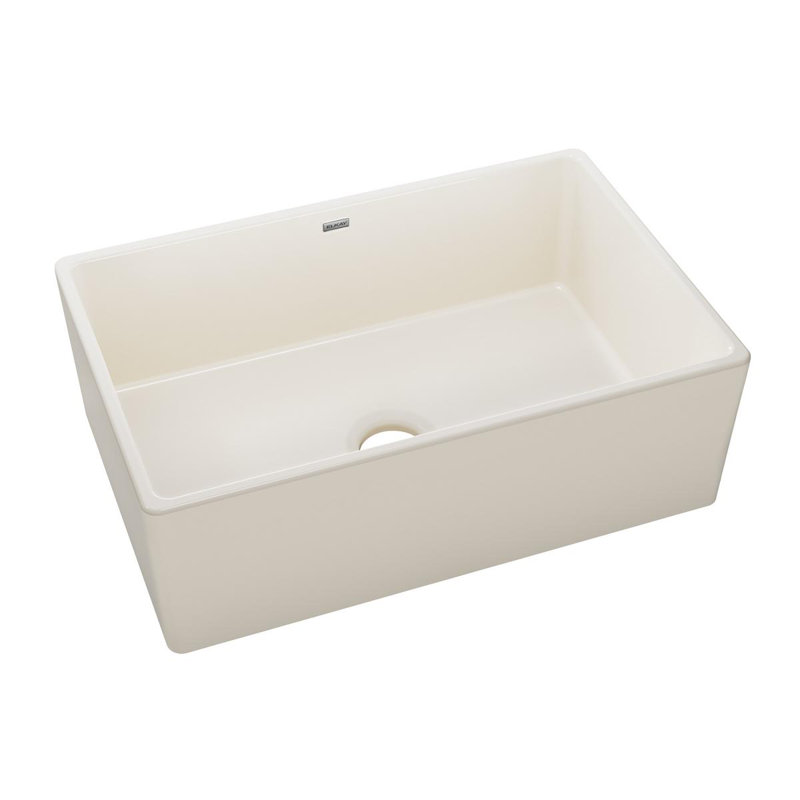 30" L x 20" W Farmhouse Kitchen Sink, Biscuit