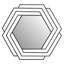 Britteni Metal Hexagon Wall Mirror