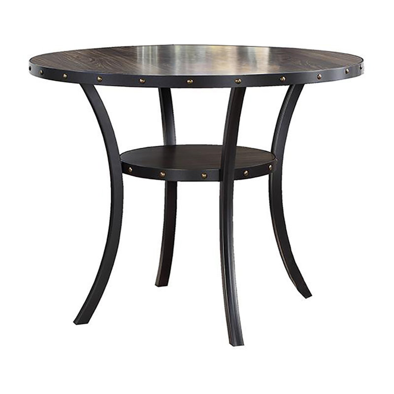 Table ronde avec rangement Gulja, H 36,5 po x L 48,4 po x l 48,4 po