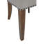 Chaise d'appoint capitonnée en bois massif beige / brun